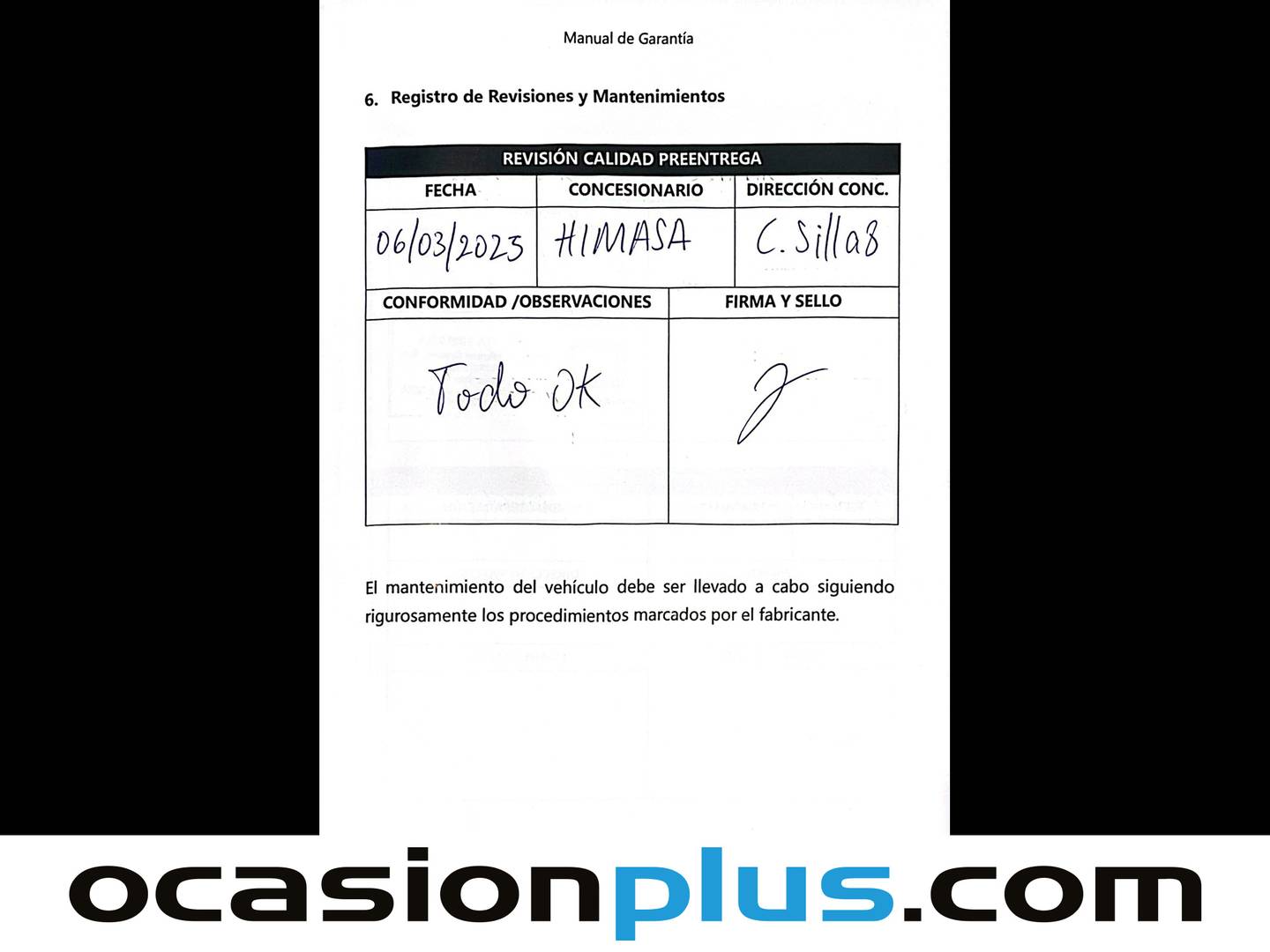 Foto del mantenimiento del OMODA 5 Omoda 5 1.6 TGDI Premium DCT (147 CV)