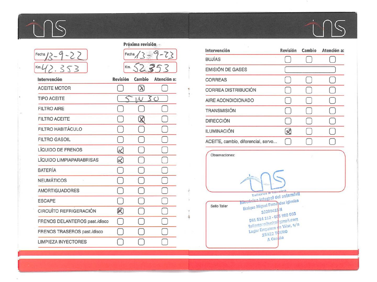 Foto del mantenimiento del Opel Corsa Opel Corsa 1.3 CDTi S&S Selective (95 CV)