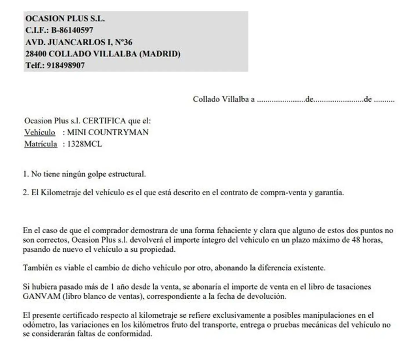 Certificado
