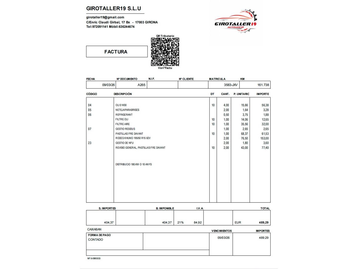 Foto del mantenimiento del Ford Fiesta Ford Fiesta 1.5 TDCI Trend (95 CV)