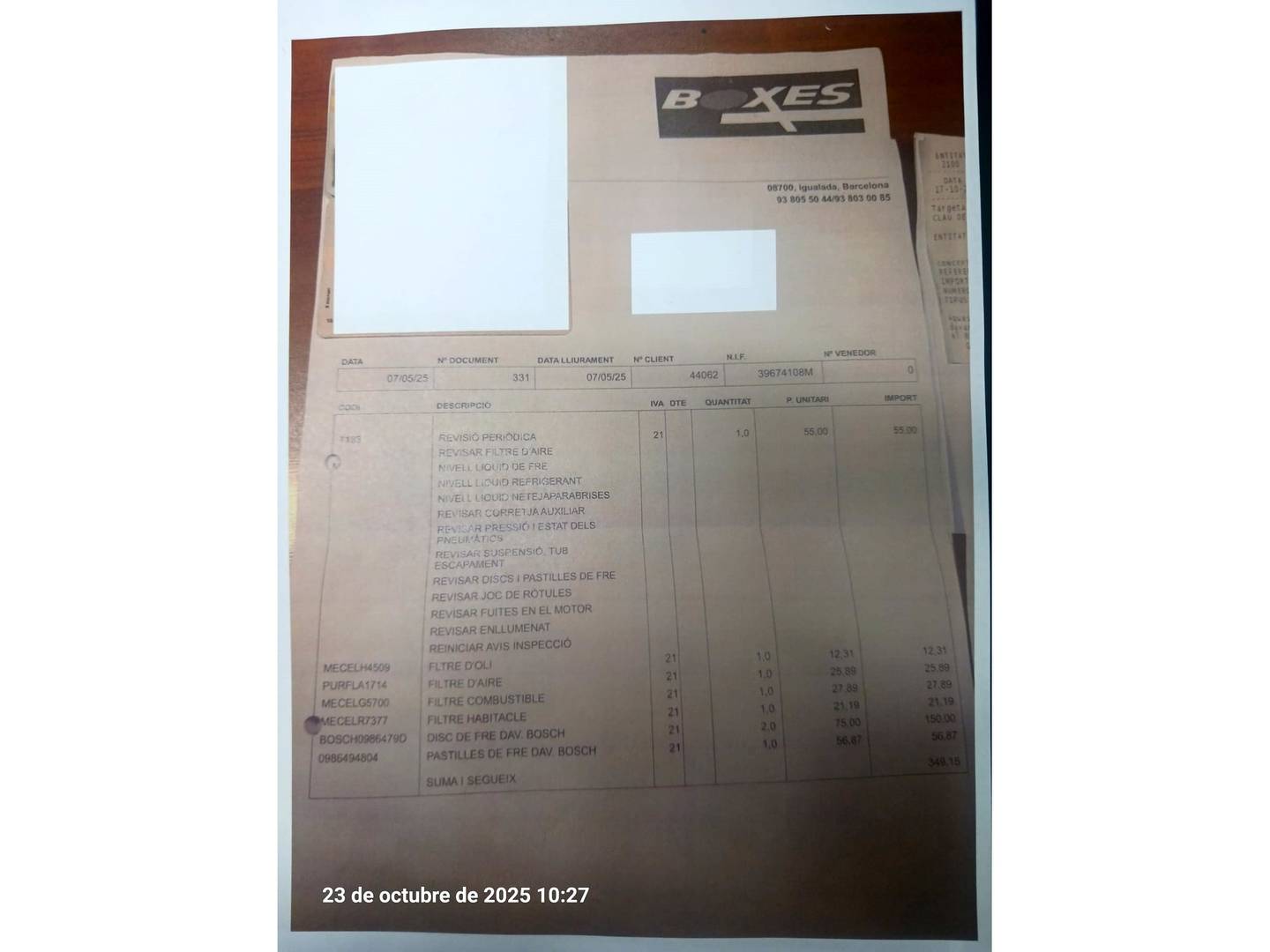 Foto del mantenimiento del Mazda CX-3 Mazda CX-3 1.5 DE SKYACTIV Luxury 4WD AT (105 CV)