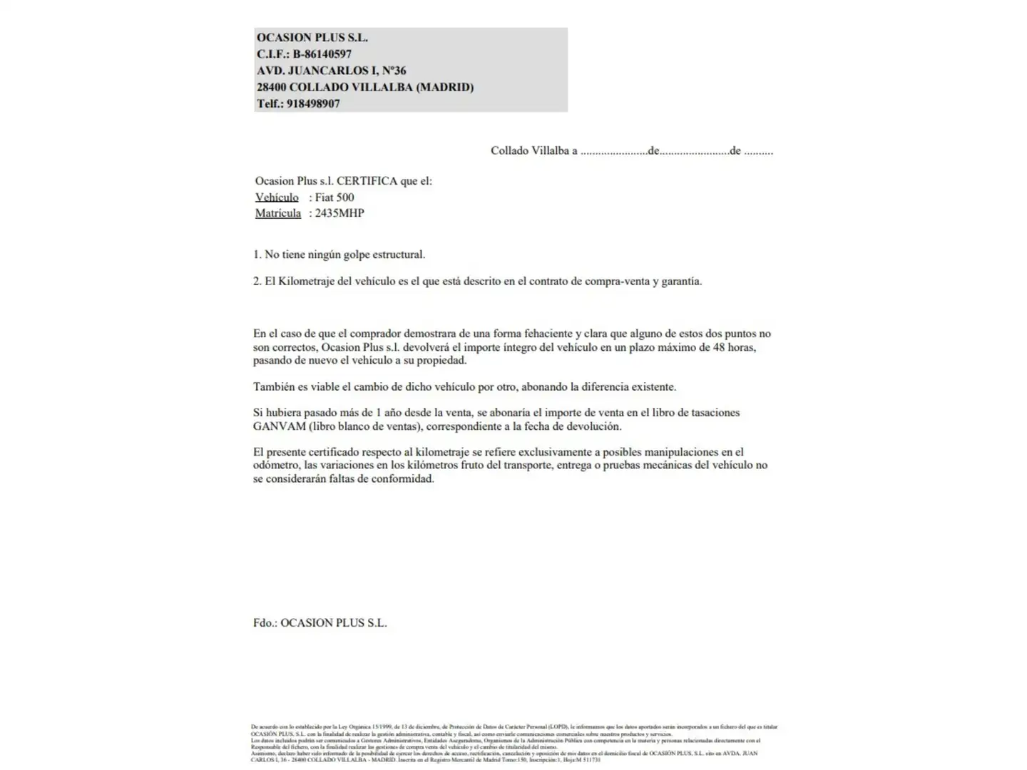 Certificado