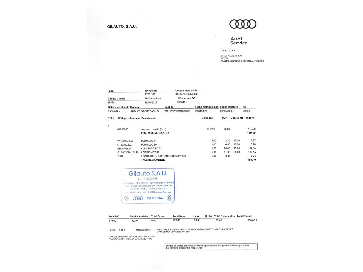 Foto Audi Q3 Sportback Audi Q3 Sportback S line 35 TDI  (150 CV) S tronic