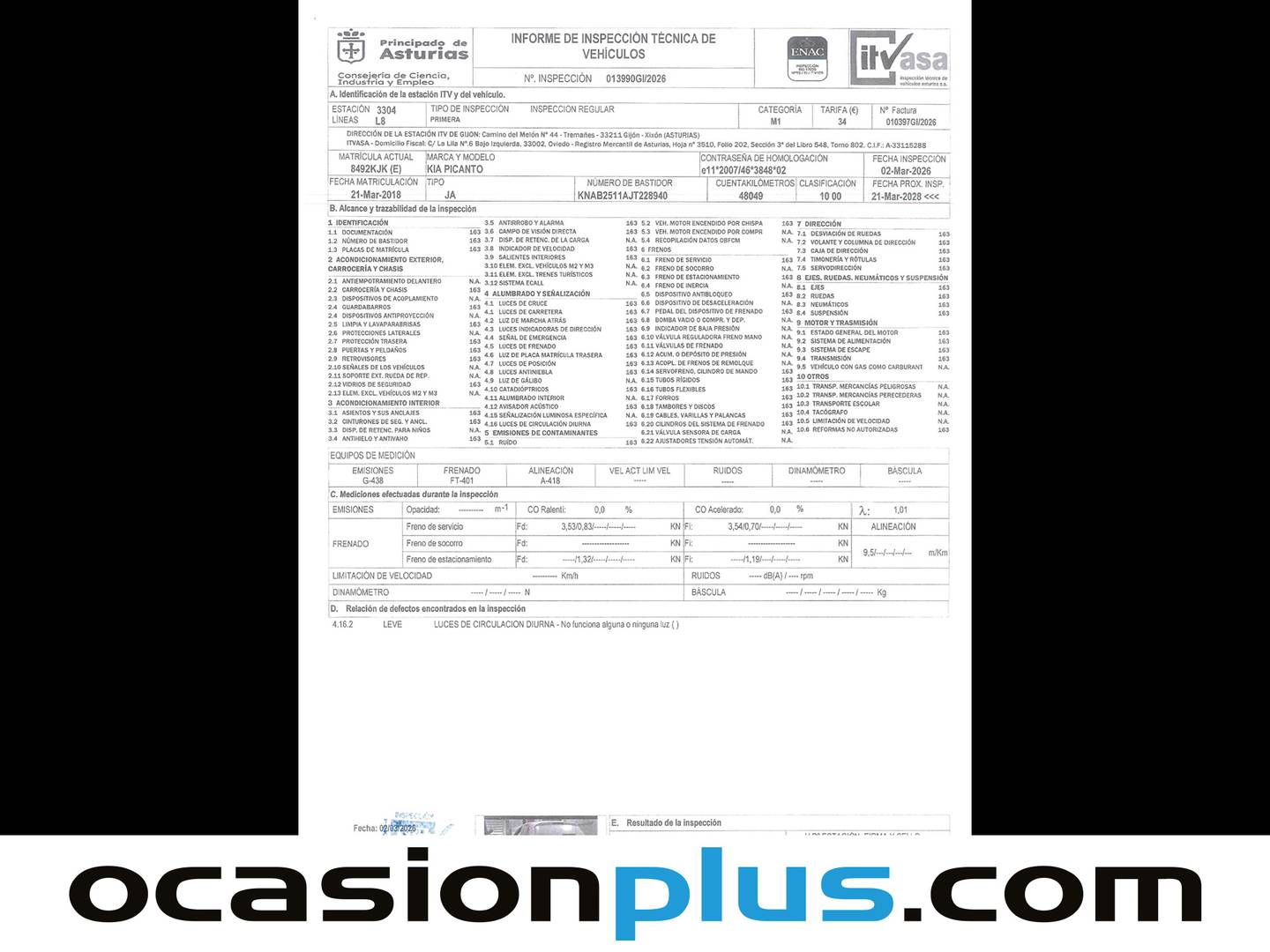 KIA Picanto KIA Picanto 1.0 CVVT Concept (67 CV) de segunda mano