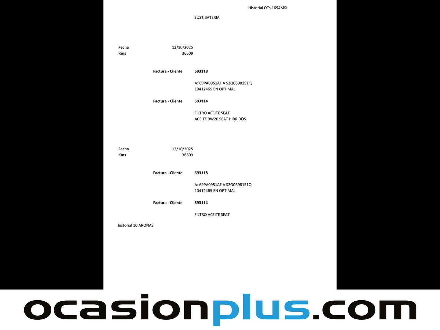 Foto del mantenimiento del Seat Arona Seat Arona 1.0 TSI Style XL DSG (115 CV)
