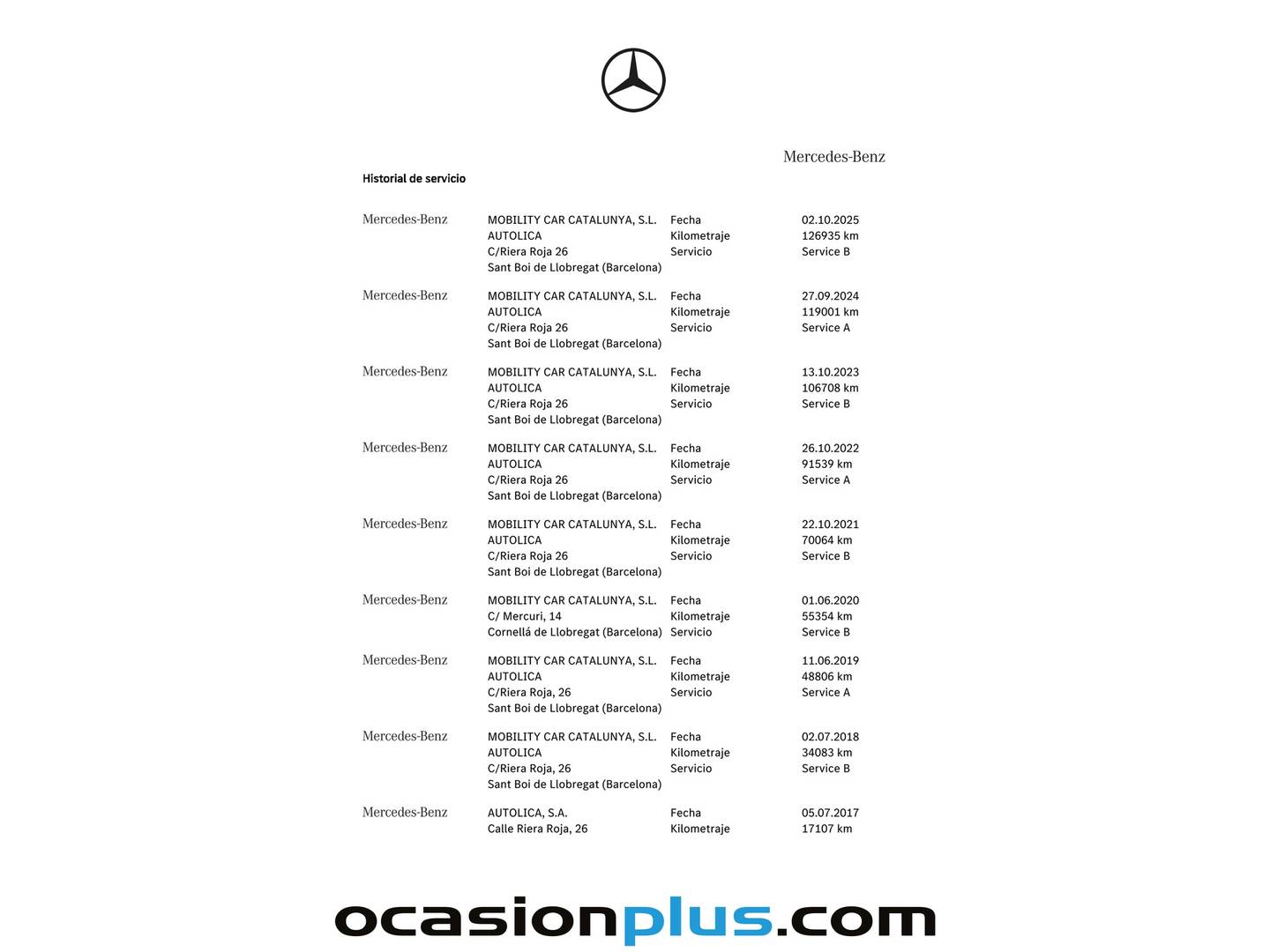 Foto del mantenimiento del Mercedes Clase A Mercedes Clase A 200 d AMG Line (136 CV)