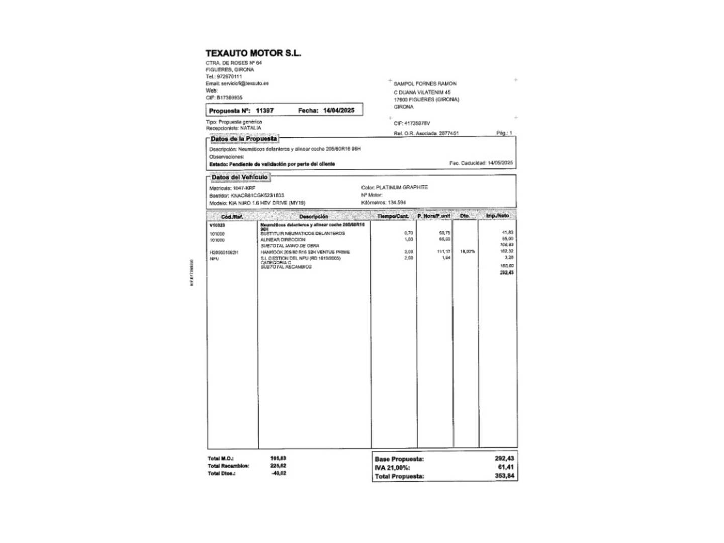 Foto KIA Niro Kia Niro 1.6 GDi HEV Híbrido Drive (141 CV)