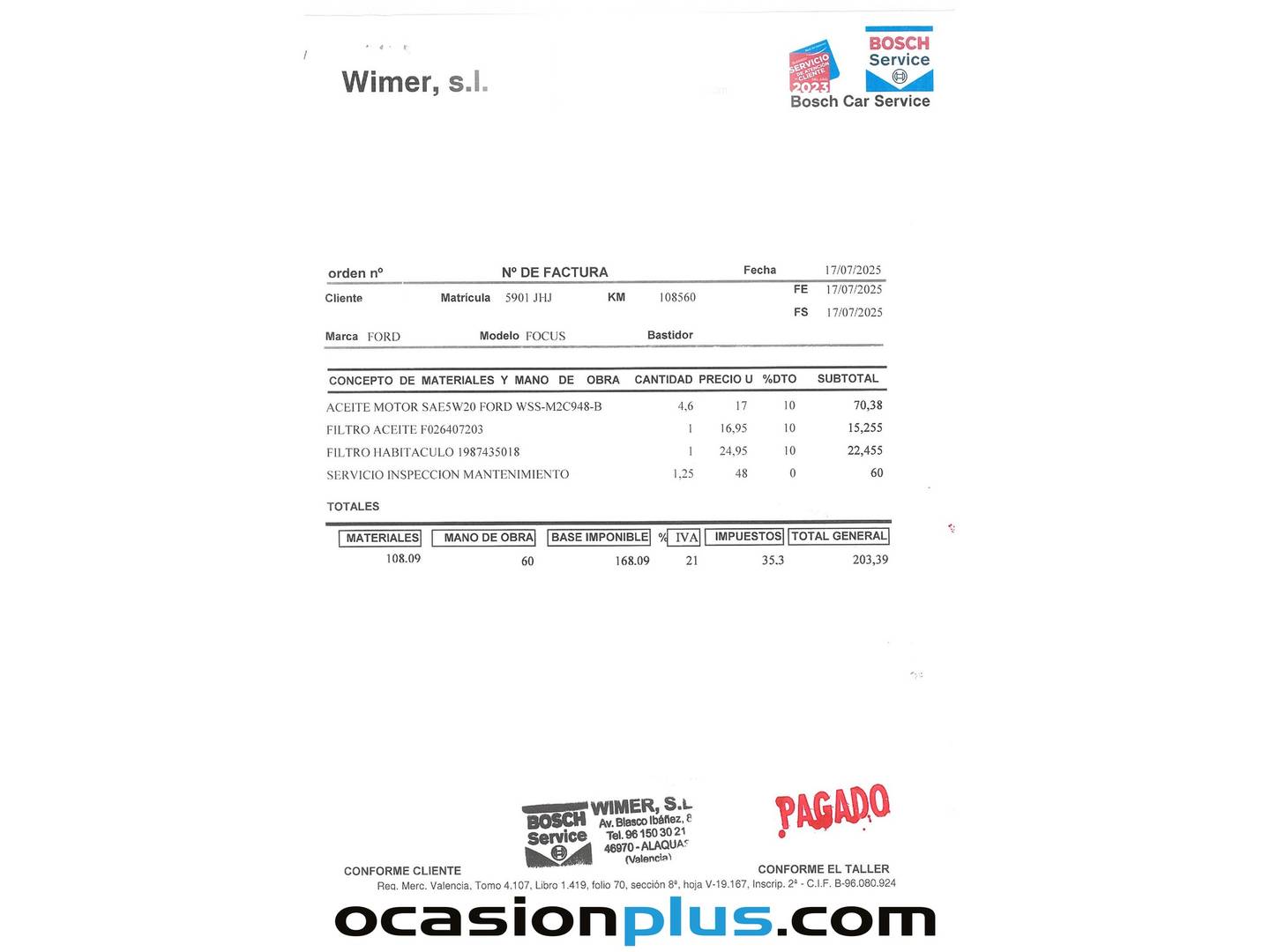 Foto del mantenimiento del Ford Focus Ford Focus 1.0 Ecoboost S&S Trend+ (125 CV)