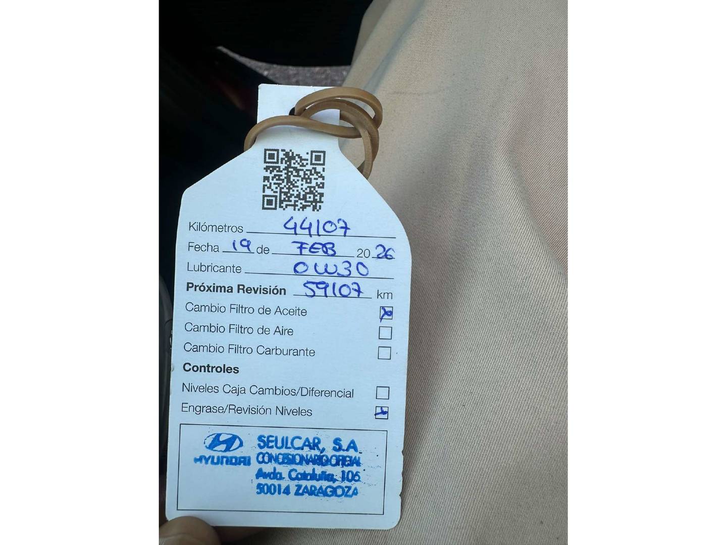 Foto del mantenimiento del Hyundai Kona Hyundai Kona 1.6 GDI HEV N Line DCT (141 CV)