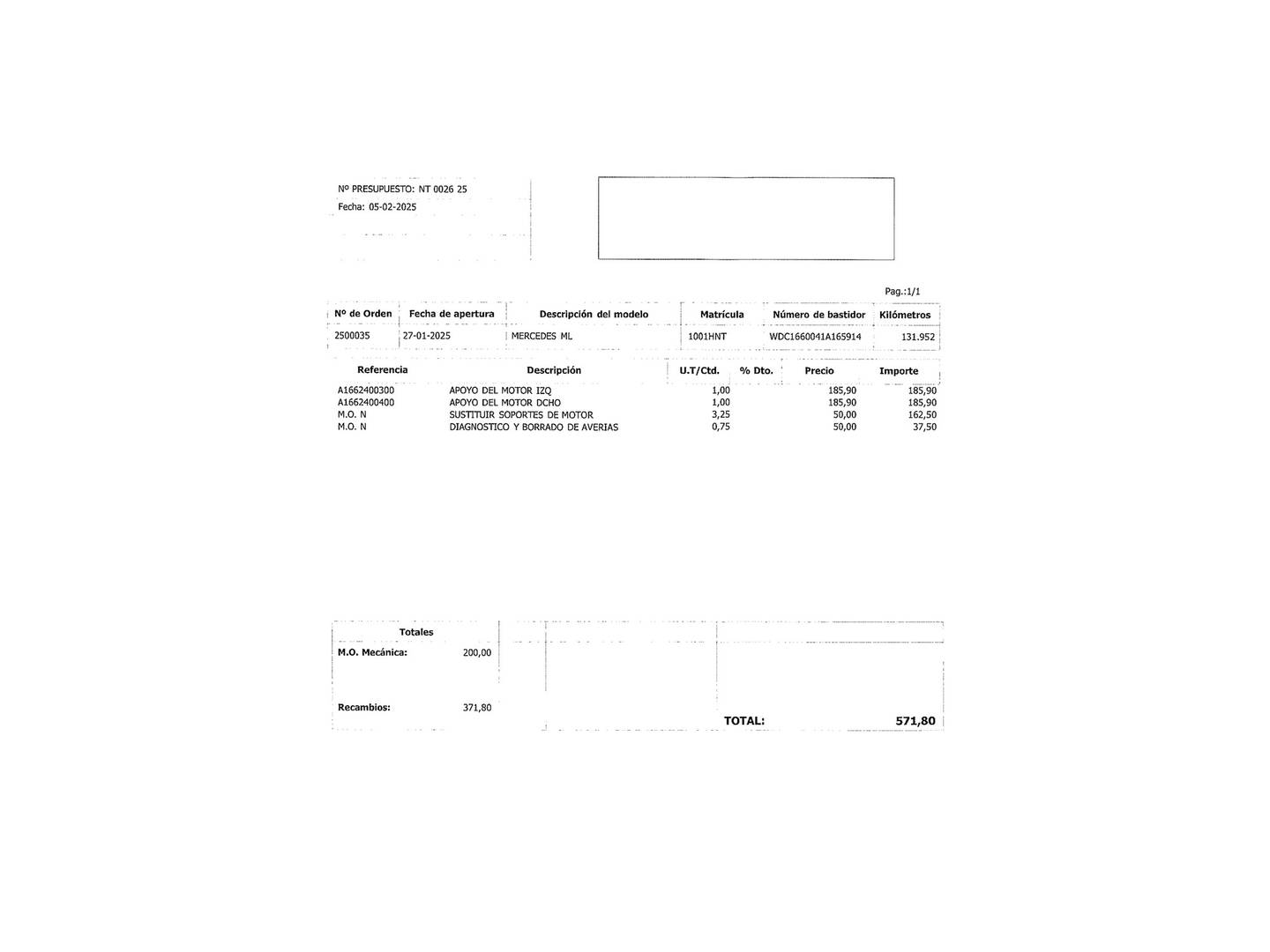 Foto del mantenimiento del Mercedes Clase M Mercedes-Benz Clase M ML 250 BlueTEC 4Matic (204 CV)