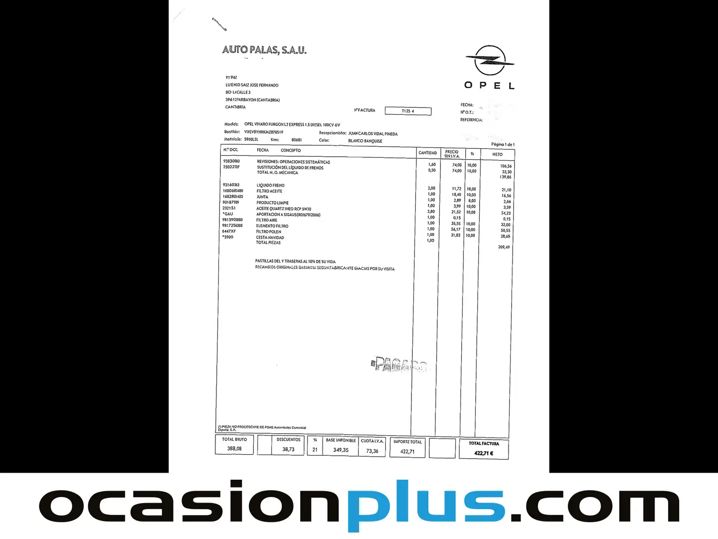 Foto Opel Vivaro Opel Vivaro Furgon 1.5 Diesel S Standart Express (102 CV)