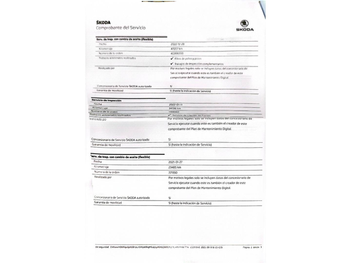 Foto del mantenimiento del Skoda Karoq Skoda Karoq 1.5 TSI ACT Ambition  (150 CV)