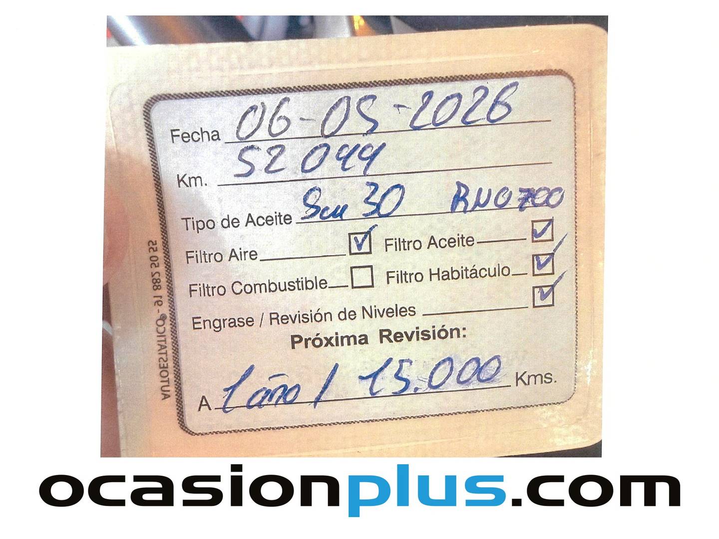 Foto del mantenimiento del Renault Clio Renault Clio Limited 1.2 16v (75 CV)