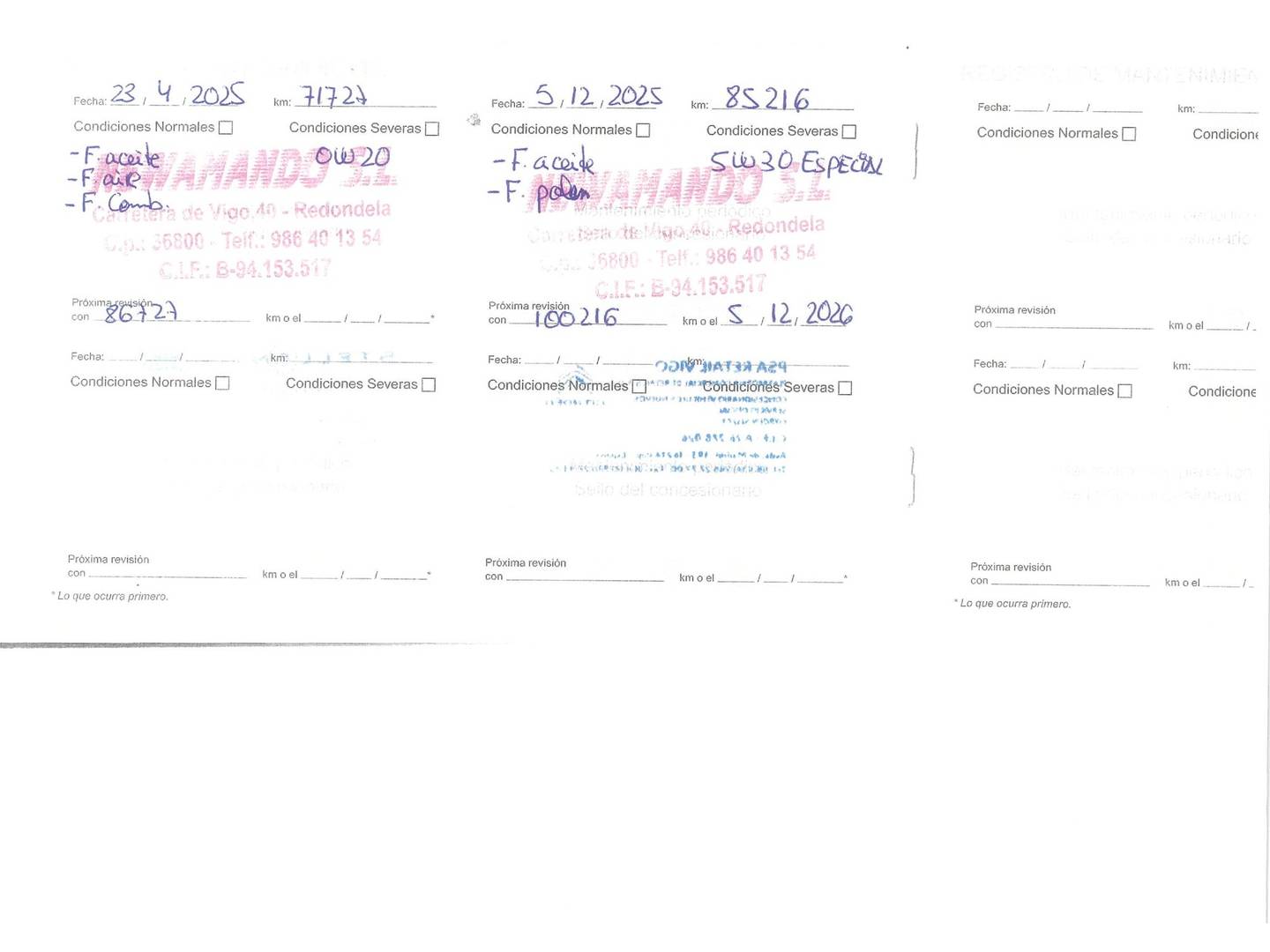 Foto del certificado del Citroën Berlingo Citroën Berlingo Combi BlueHDi 100 S&S Talla M Feel Pack (102 CV)
