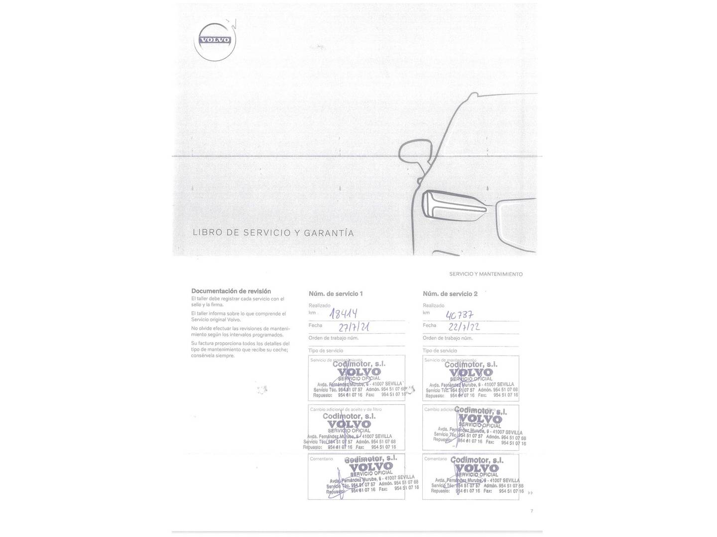 Foto del mantenimiento del Volvo XC60 Volvo XC60 D4 Business Plus Auto (190 CV)