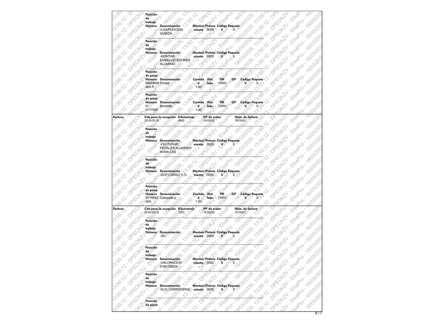 Foto del mantenimiento del Audi A3 Audi A3 Sportback design edition 1.6 TDI (116 CV)