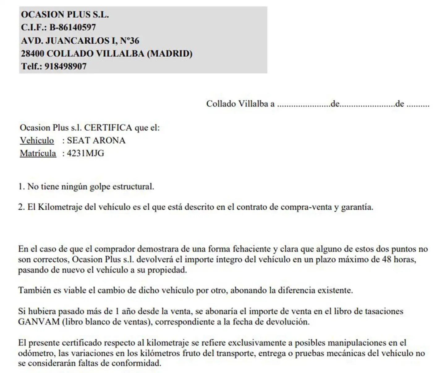 Certificado