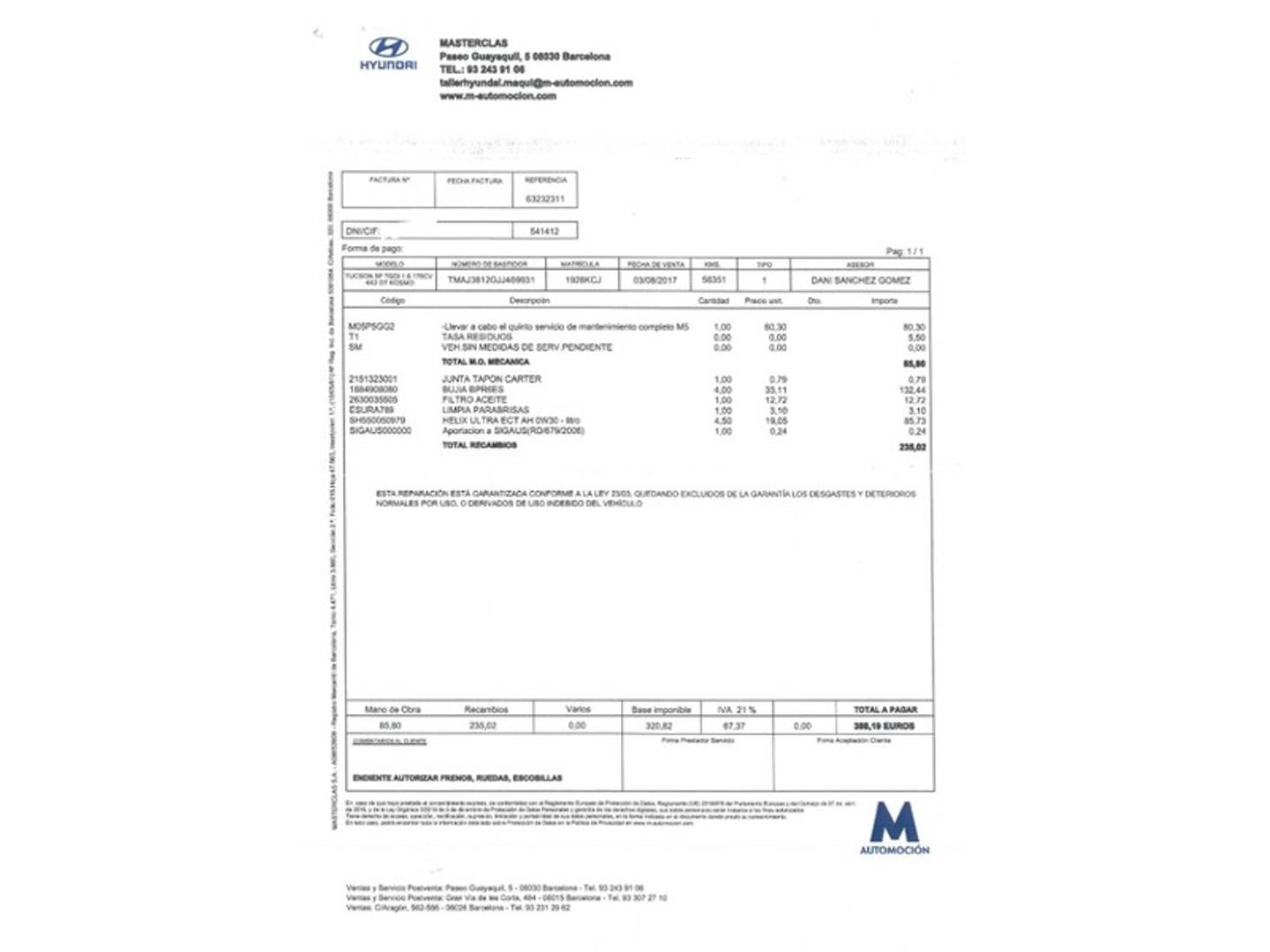 Foto Hyundai Tucson Hyundai Tucson 1.6 TGDI Kosmo DCT 4x2 (176 CV)
