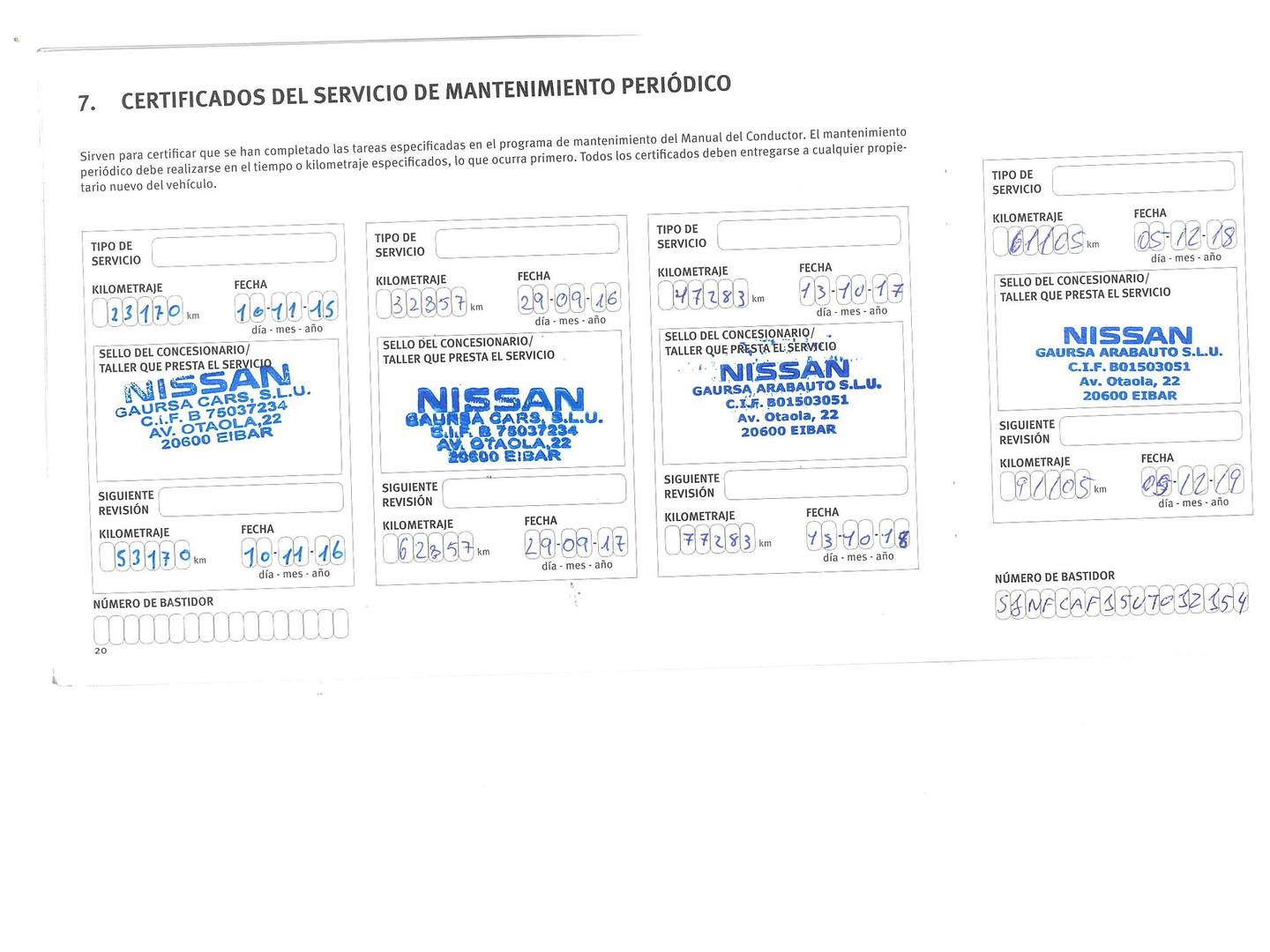 Foto del mantenimiento del Nissan JUKE Nissan Juke 1.5 dCi Tekna Premium 4X2 (110 CV)