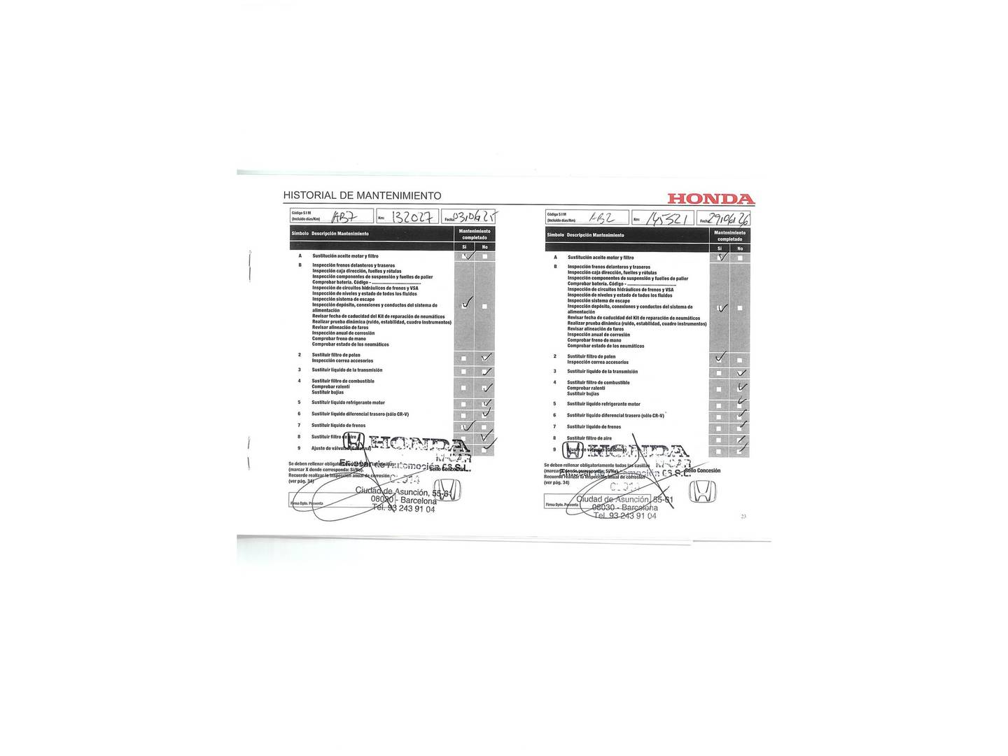 Foto del mantenimiento del Honda HR-V Honda HR-V 1.6 i-DTEC Executive (120 CV)