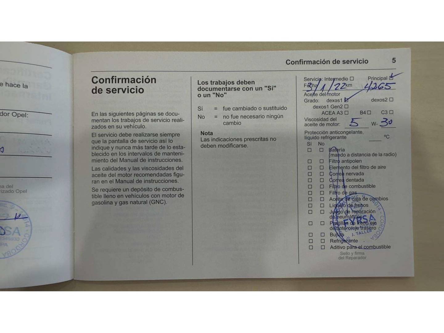 Foto del mantenimiento del Opel Astra Opel Astra 1.2 Turbo SHL GS Line (110 CV)