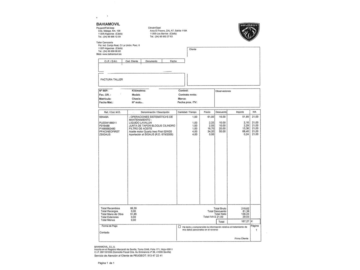 Foto del certificado del Peugeot 208 Peugeot 208 BlueHDi 100 GT (100 CV)