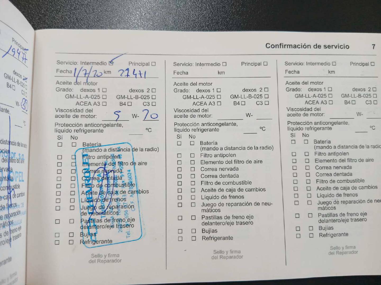 Foto del mantenimiento del Opel Corsa Opel Corsa 1.4 Selective Auto (90 CV)