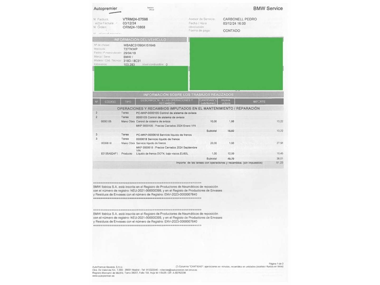 Foto BMW Serie 3 BMW Serie 3 318d  (150 CV) Pack Sport