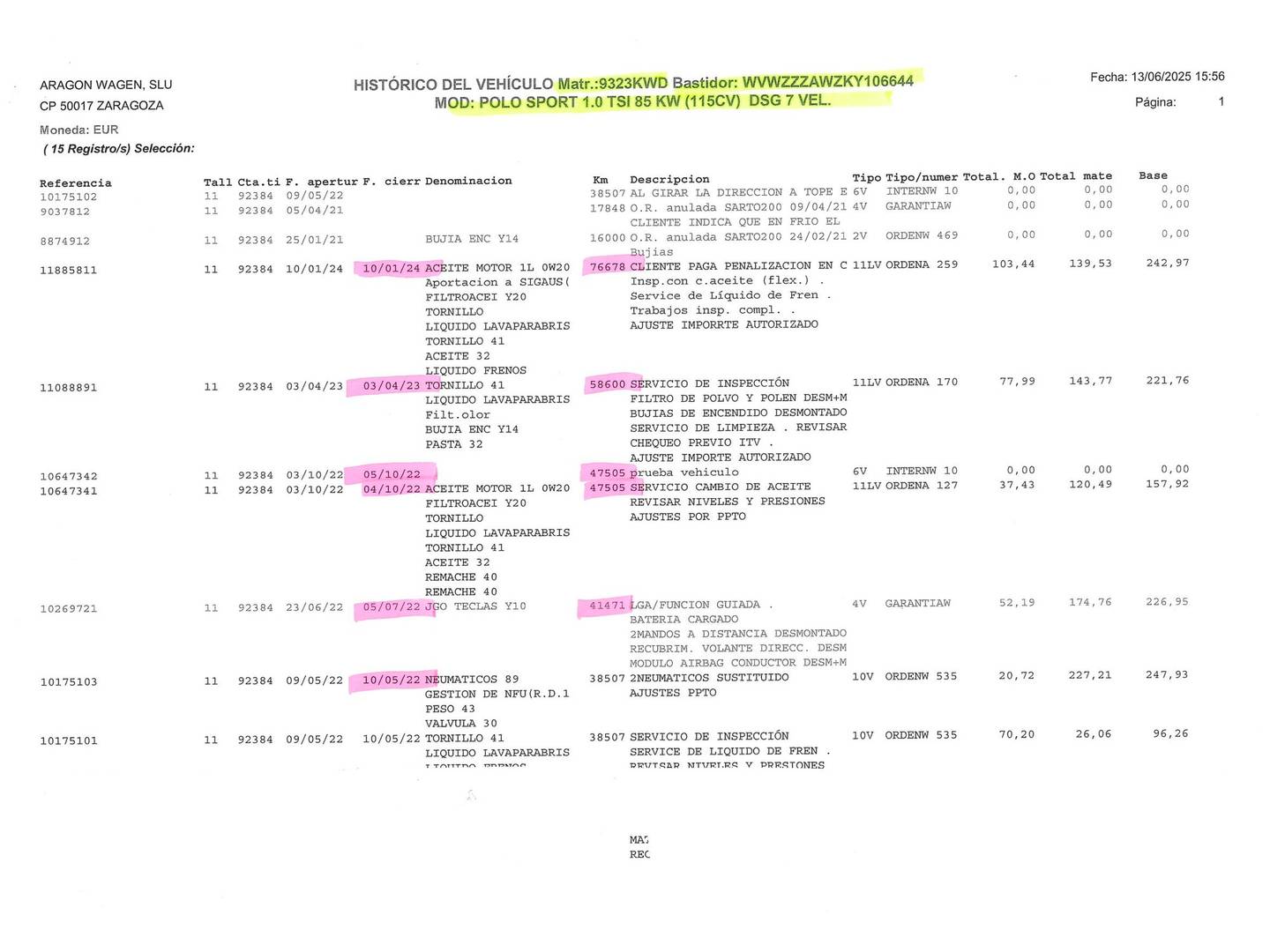Foto del certificado del Volkswagen Polo Volkswagen Polo Sport 1.0 TSI (115 CV) DSG