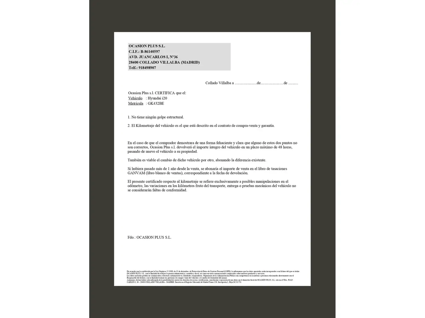 Certificado