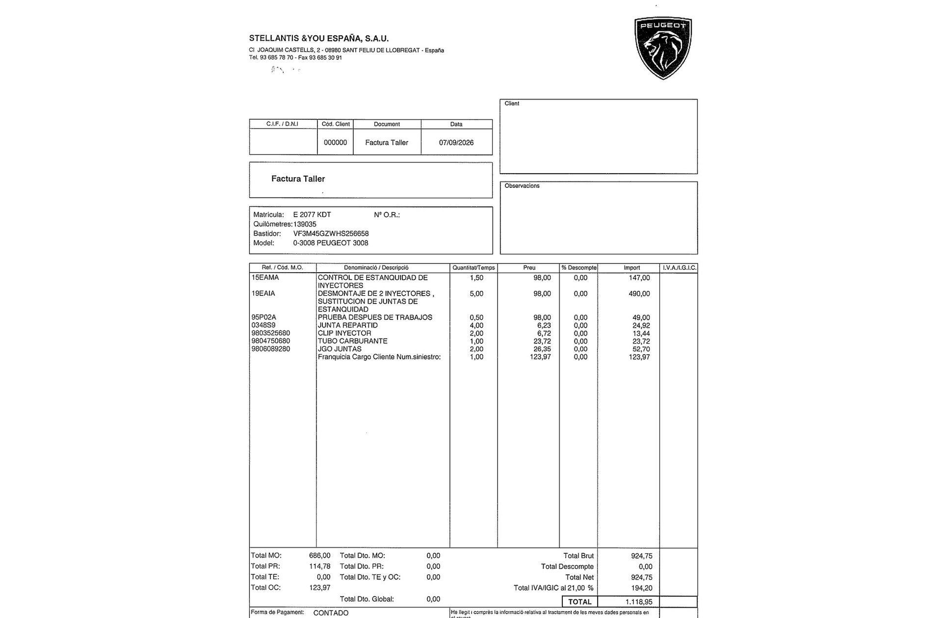 Peugeot 3008 THP 165 GT Line - foto 30