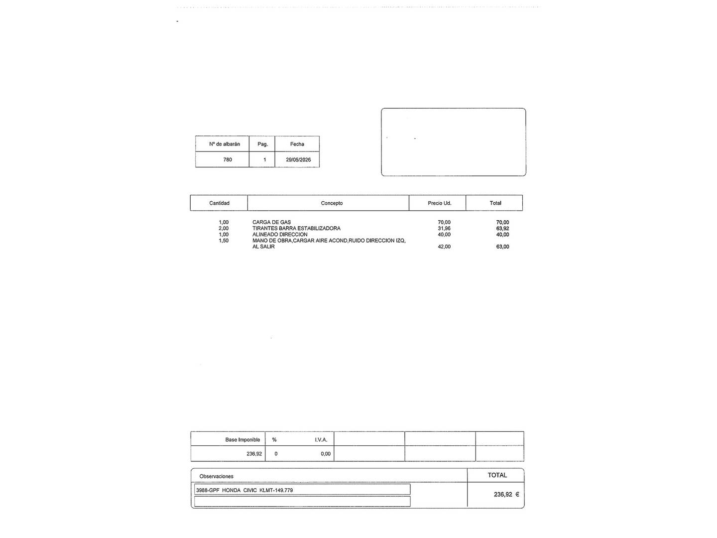 Foto del mantenimiento del Honda Civic Honda Civic 2.2 i-CTDi Sport (140 CV)