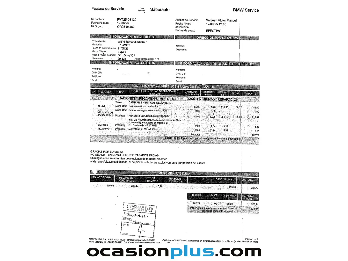 Foto BMW iX1 BMW iX1 xDrive30 (313 CV)