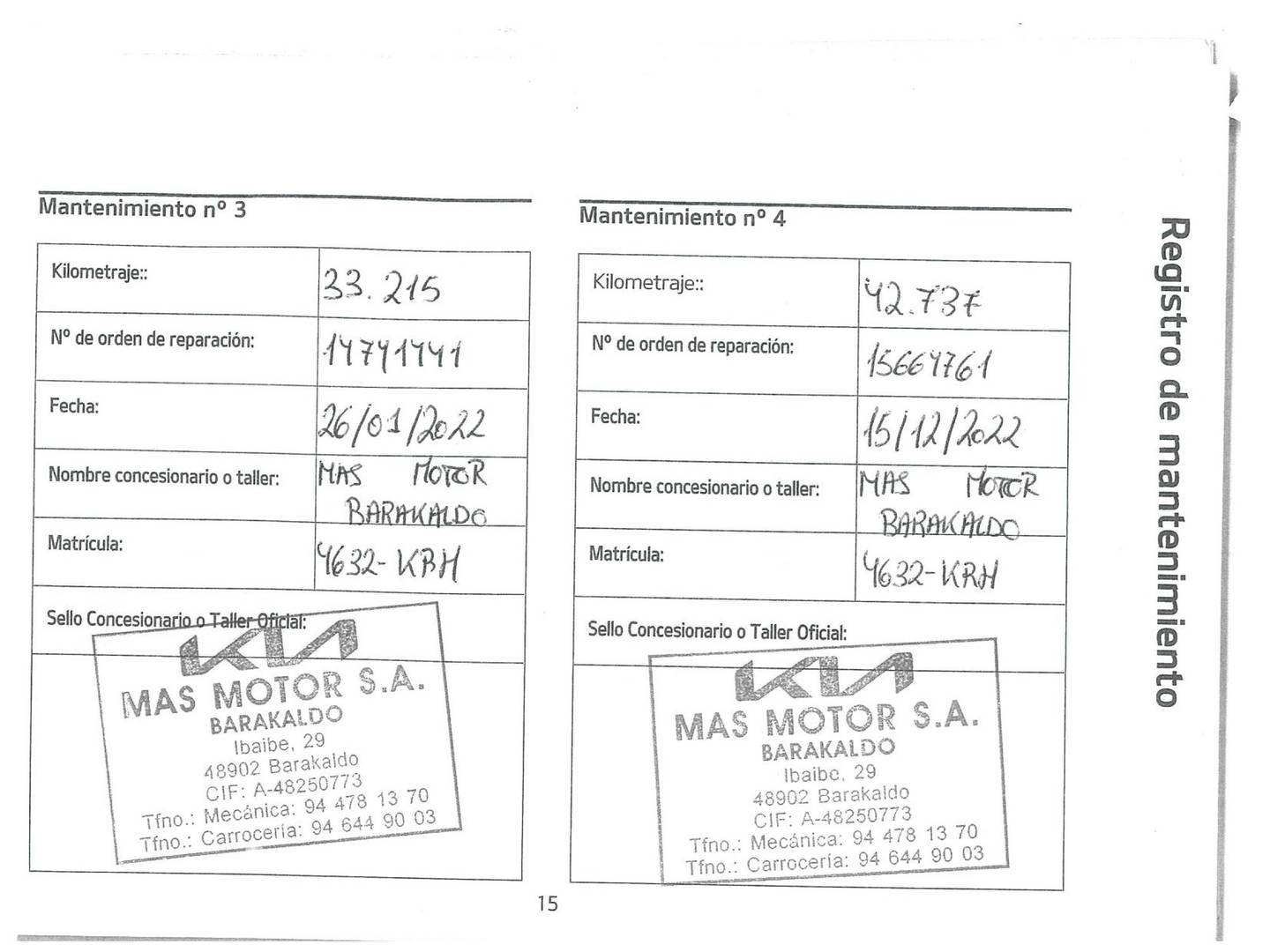 Foto del mantenimiento del KIA Stonic KIA Stonic 1.0 T-GDi Drive (100 CV)