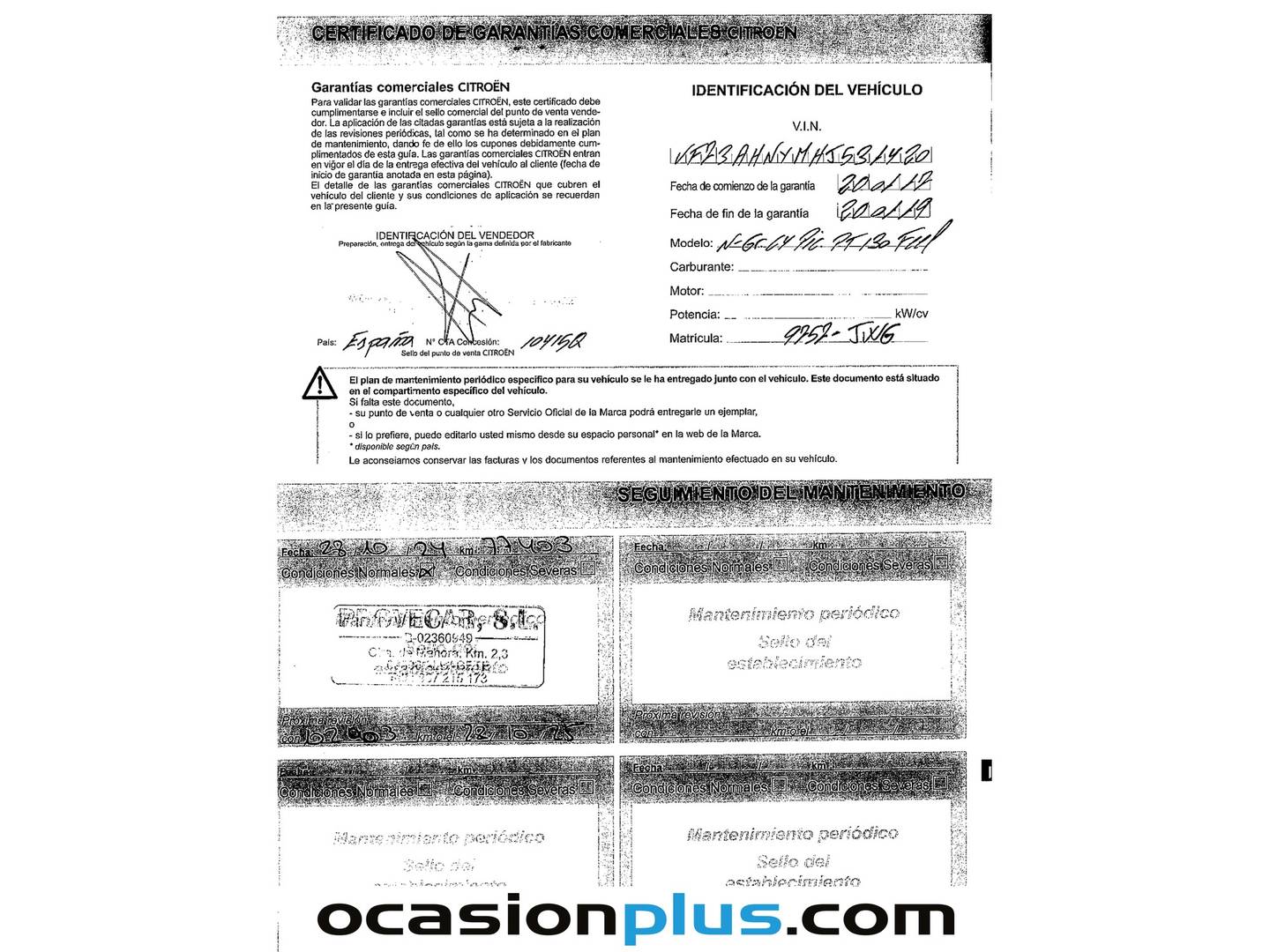 Foto del mantenimiento del Citroën Grand C4 Picasso Citroen Grand C4 Picasso PureTech 130 6v S&S Feel (130 CV) 7 Plazas