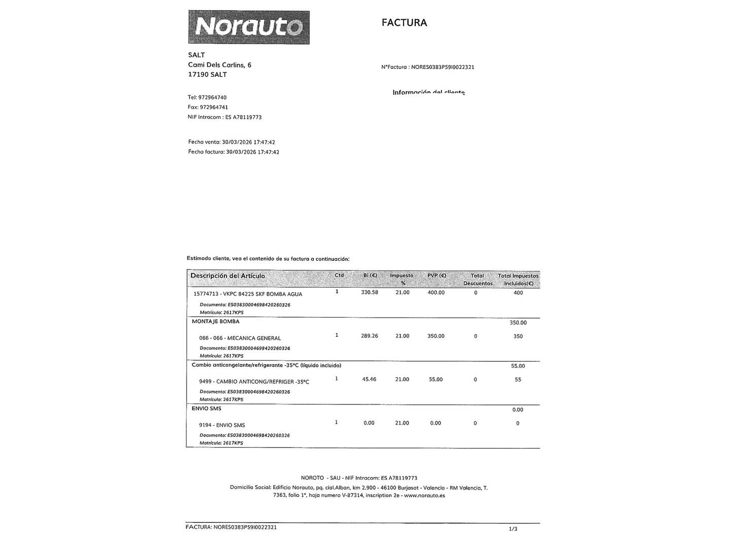Foto del mantenimiento del Ford Focus Ford Focus 1.0 Ecoboost ST-Line (125 CV)