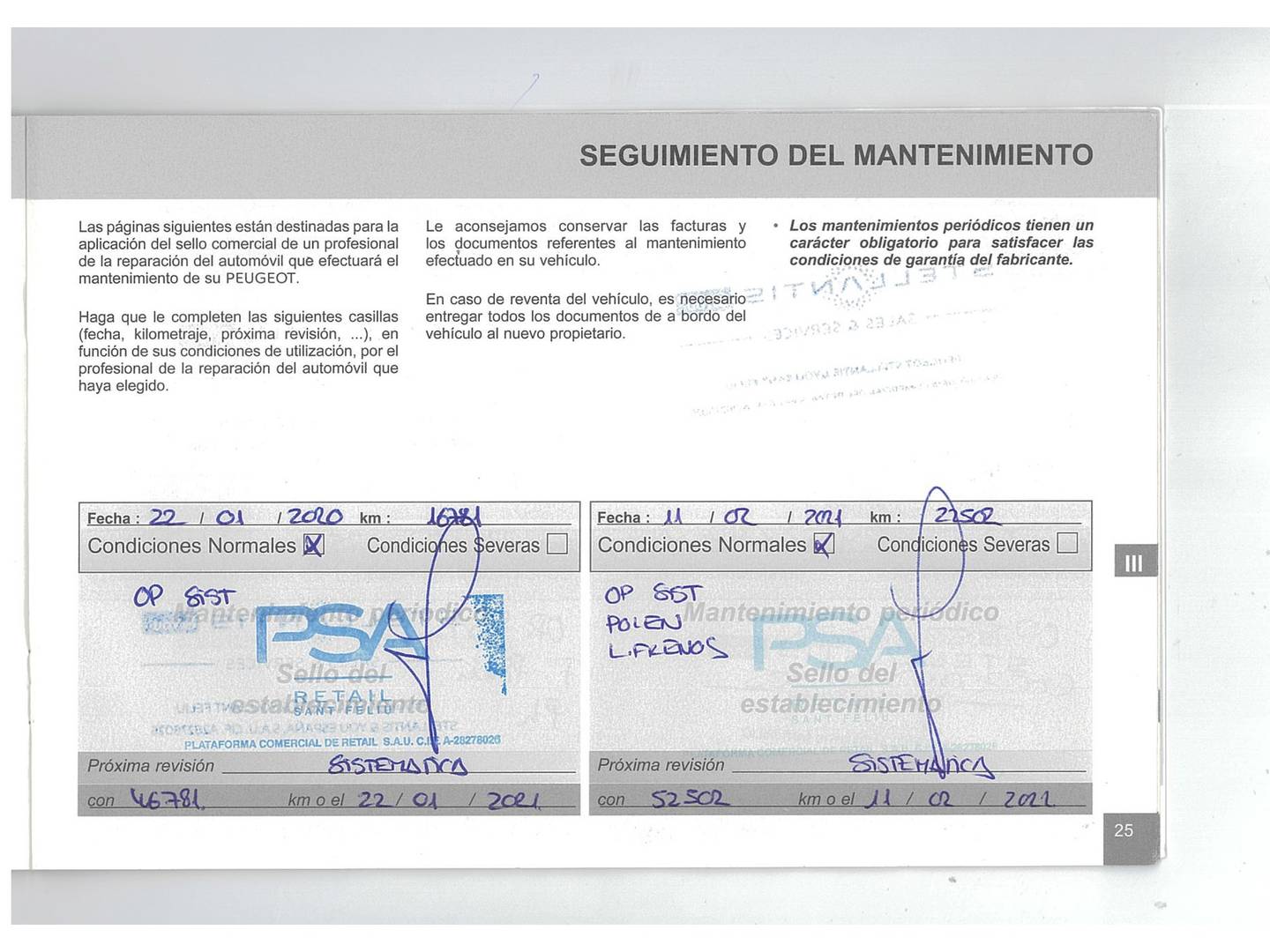 Foto del mantenimiento del Peugeot 5008 Peugeot 5008 BlueHDI 130 S&S GT Line (130 CV) 7 Plazas