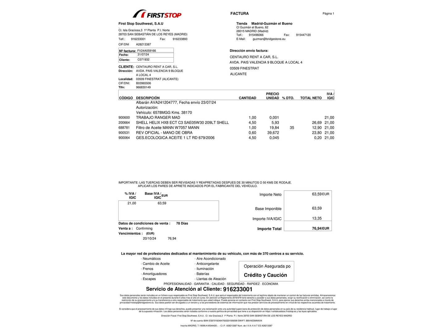 Foto del mantenimiento del Ford Puma Ford Puma 1.0 EcoBoost MHEV ST-Line X (125 CV)