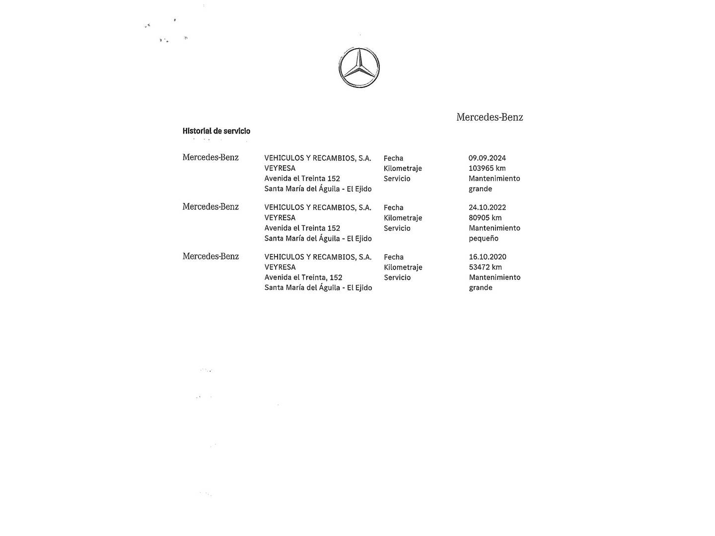 Foto del mantenimiento del Mercedes Vito Mercedes Vito Mixto 111 CDI Larga (114 CV) 6 Plazas