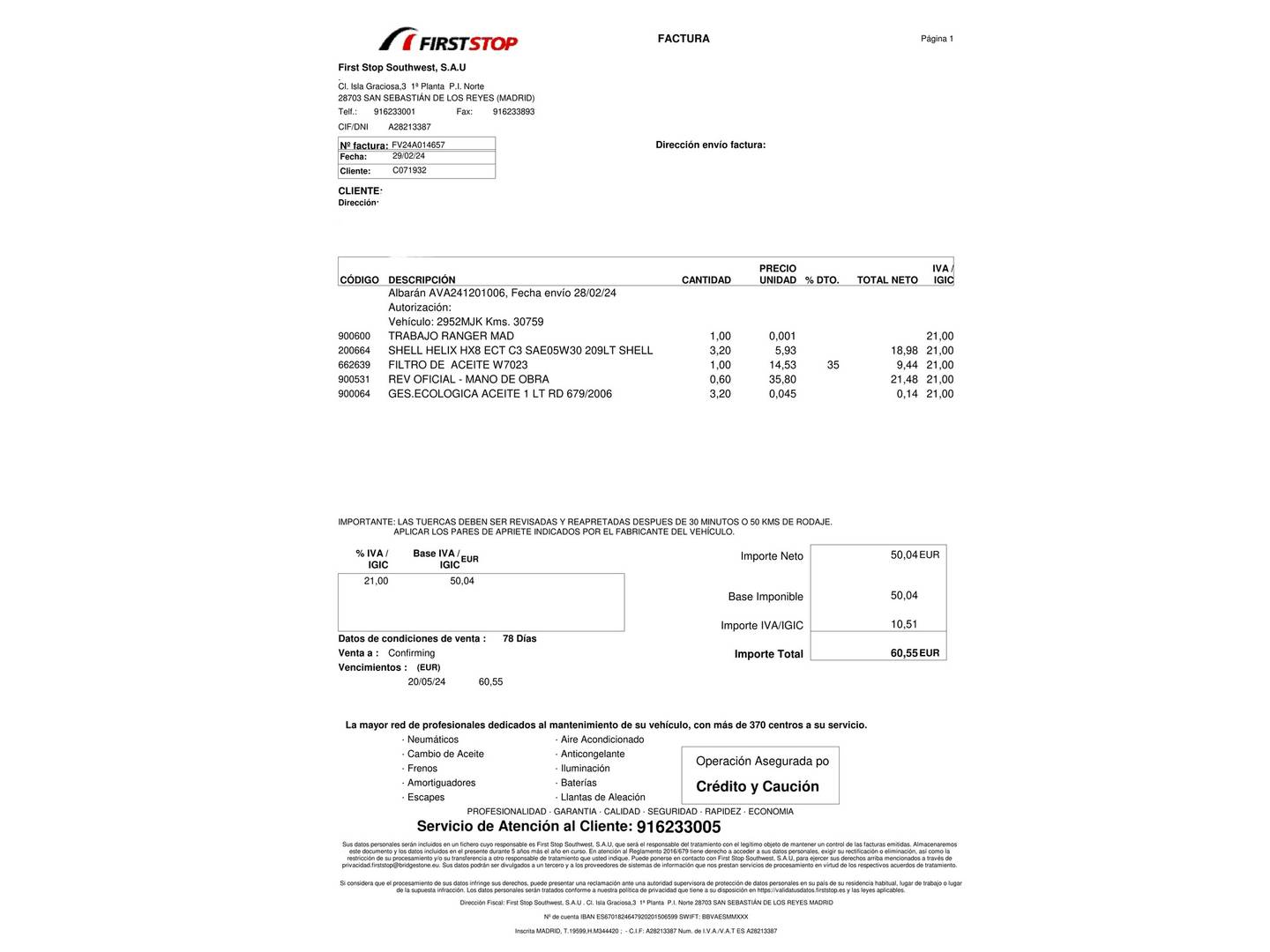 Foto del mantenimiento del KIA Picanto KIA Picanto 1.0 DPi Concept Pack Comfort (67 CV)