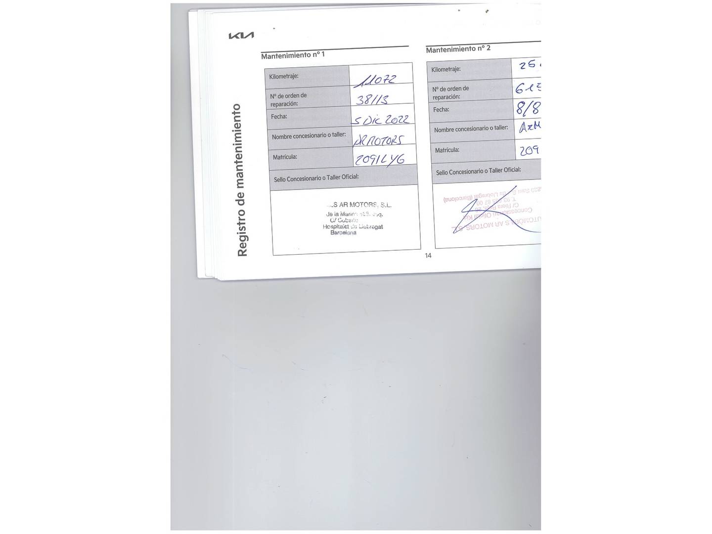 Foto del certificado del KIA Sorento KIA Sorento 1.6 T-GDi HEV Emotion 4x2 (230 CV)