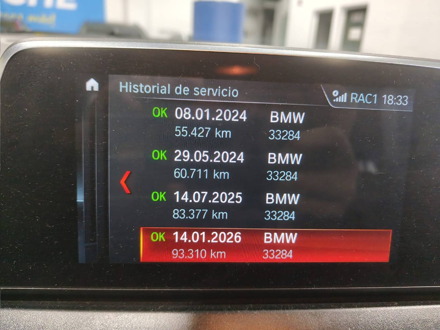 Foto del mantenimiento del BMW Serie 2 Gran Tourer BMW Serie 2 218d Gran Tourer (150 CV) 7 Plazas