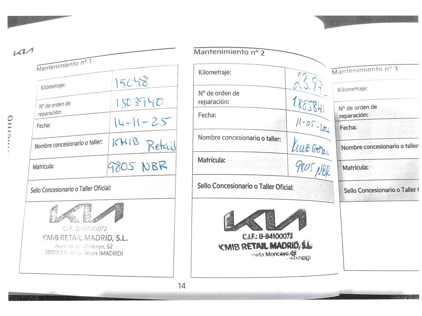 Foto del mantenimiento del KIA Sportage KIA Sportage 1.6 T-GDi Concept 4X2 (160 CV)