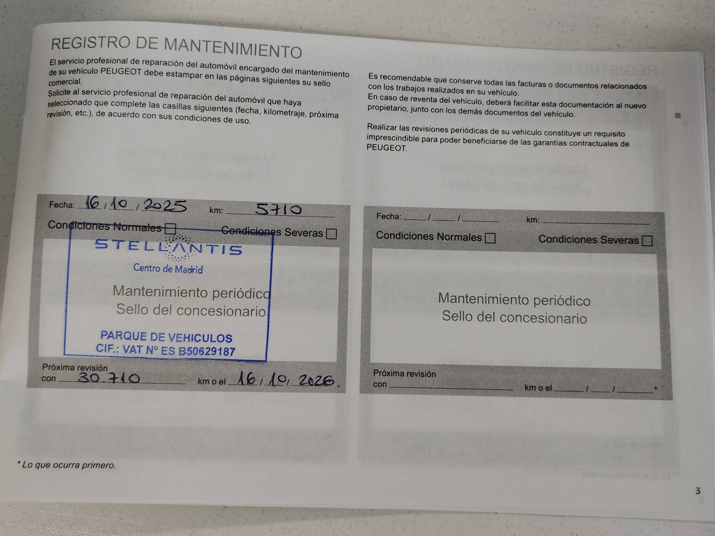 Foto del mantenimiento del Peugeot 308 Peugeot 308 GT Hybrid e-DCS6 (136 CV)