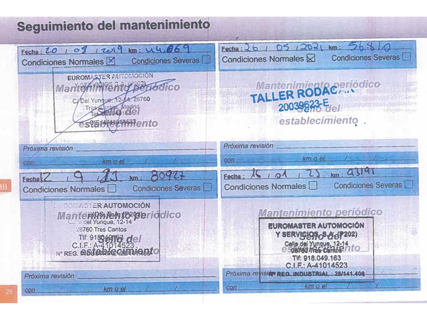 Foto del mantenimiento del Peugeot 2008 Peugeot 2008 BlueHDi 100 S&S Allure (100 CV)