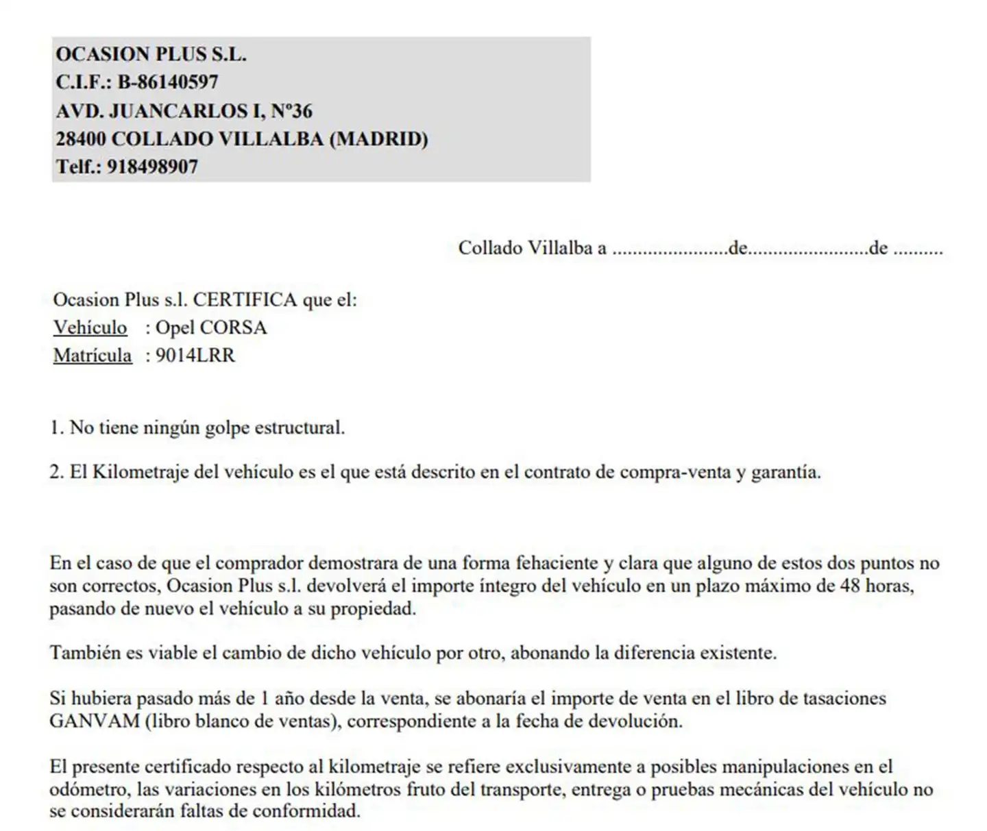 Certificado