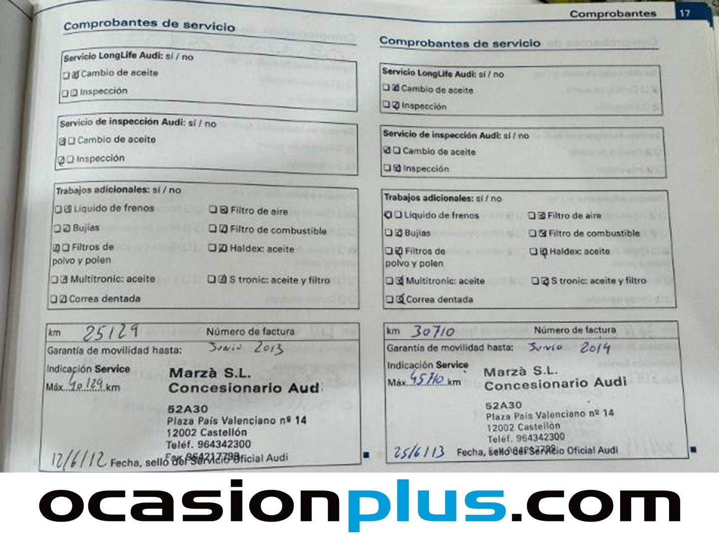 Foto del mantenimiento del Audi A3 Audi A3 Sportback Sportback Ambition 2.0 TDI DPF (170 CV) S tronic Pack S Line