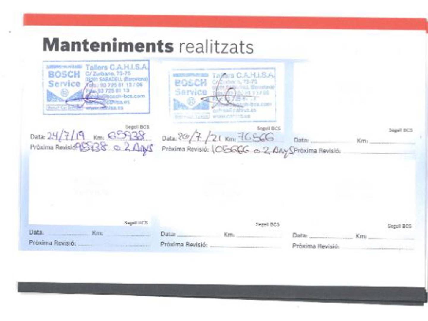 Foto del mantenimiento del Audi A3 Audi A3 Sportback Ambition 2.0 TDI (150 CV)