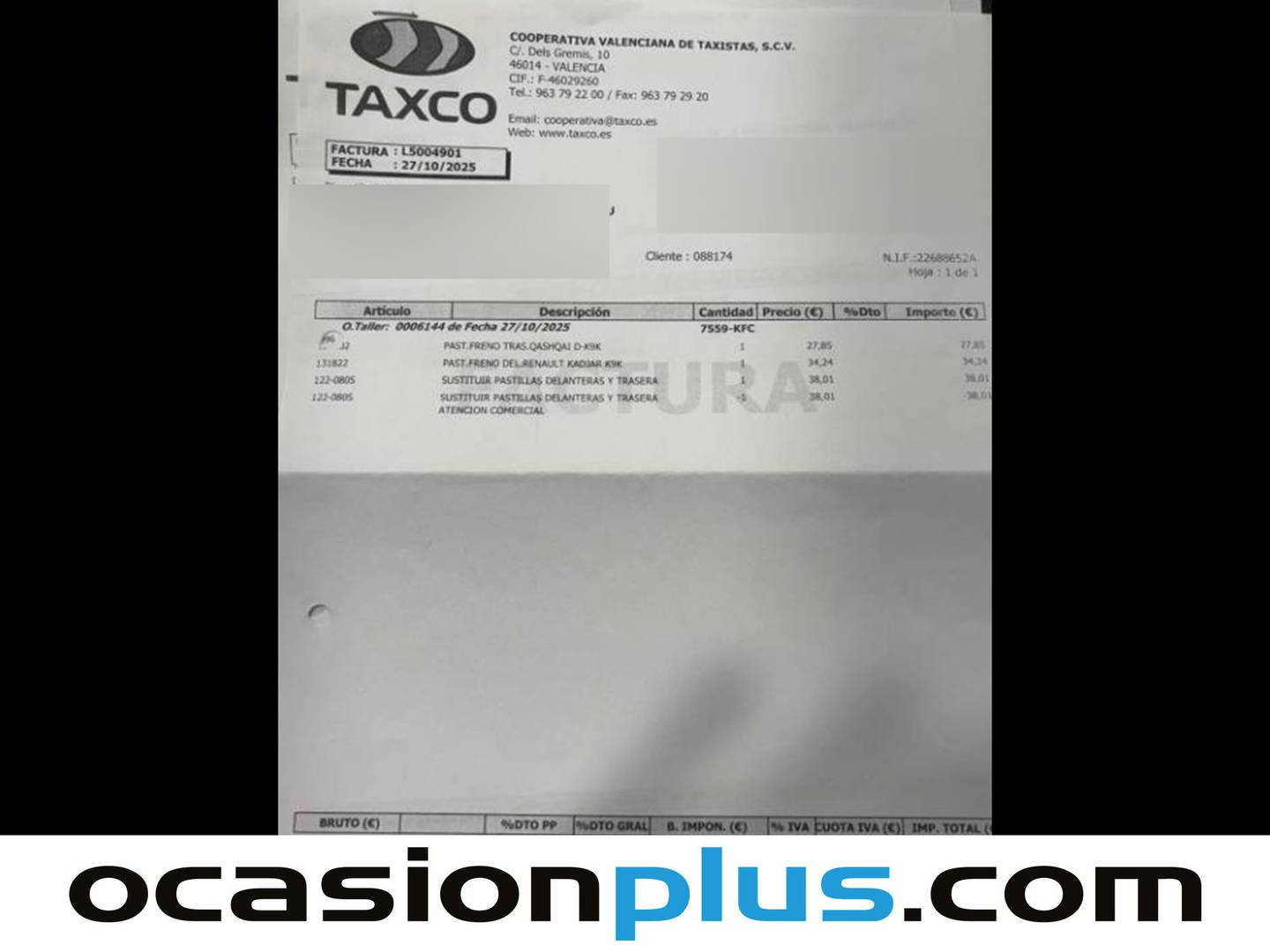 Foto del mantenimiento del Nissan QASHQAI Nissan Qashqai dCi 130 Acenta (130 CV)