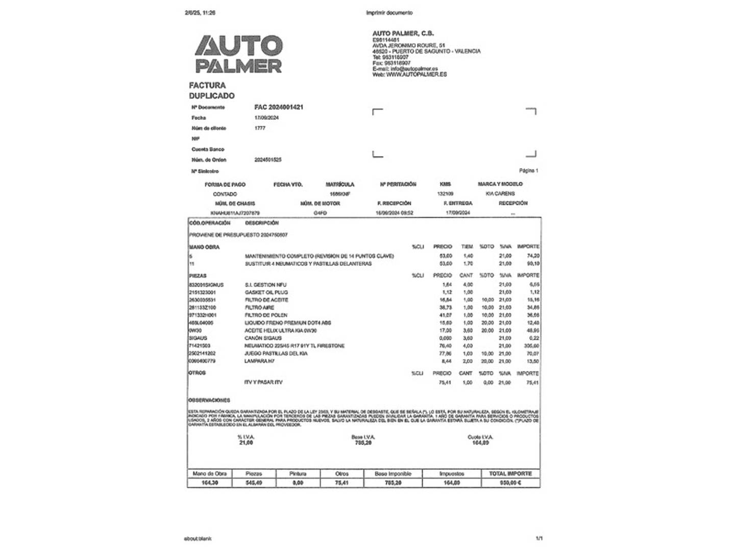 Foto KIA Carens Kia Carens 1.6 GDi Drive (135 CV)